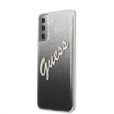 Guess GUHCS21MPCUGLSBK silikonski ovitek za Samsung Galaxy S21 Plus G996 - srebrno sive bleščice