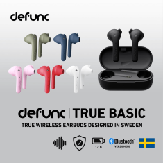 Bluetooth slušalke True Basic TWS stereo roza