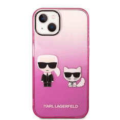 Karl Lagerfeld Originalen ovitek iPhone 14 Plus - Full Bodies -Gradient roza zaščita - KLHCP14MTGKCP