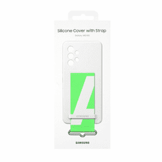 Samsung Original ovitek Silicon Cover with Strap EF-GA536TWE za Galaxy A53 - bel