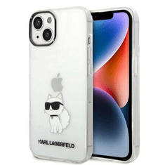 Karl Lagerfeld Originalen ovitek iPhone 14 Plus - IML NFT Choupette - prozorna silikonska zaščita - KLHCP14MHNCHTCT