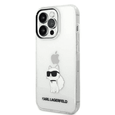 Karl Lagerfeld Originalen ovitek iPhone 14 Pro Max - IML NFT Choupette - prozorna silikonska zaščita - KLHCP14XHNCHTCT