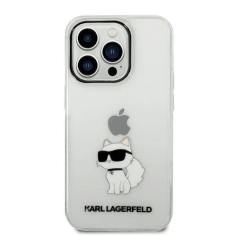 Karl Lagerfeld Originalen ovitek iPhone 14 Pro Max - IML NFT Choupette - prozorna silikonska zaščita - KLHCP14XHNCHTCT