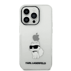 Karl Lagerfeld Originalen ovitek iPhone 14 Pro - IML NFT Choupette - prozorna silikonska zaščita - KLHCP14LHNCHTCT