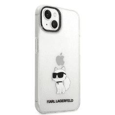 Karl Lagerfeld Originalen ovitek iPhone 14 Plus - IML NFT Choupette - prozorna silikonska zaščita - KLHCP14MHNCHTCT