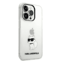 Karl Lagerfeld Originalen ovitek iPhone 14 Pro Max - IML NFT Choupette - prozorna silikonska zaščita - KLHCP14XHNCHTCT