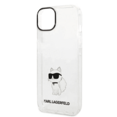 Karl Lagerfeld Originalen ovitek iPhone 14 Plus - IML NFT Choupette - prozorna silikonska zaščita - KLHCP14MHNCHTCT