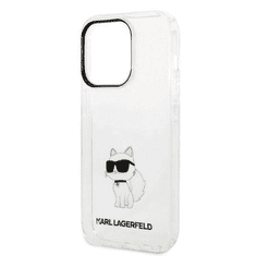 Karl Lagerfeld Originalen ovitek iPhone 14 Pro Max - IML NFT Choupette - prozorna silikonska zaščita - KLHCP14XHNCHTCT