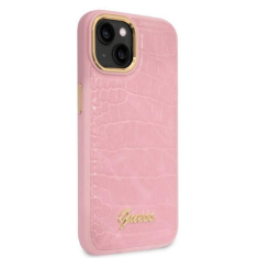 Guess GUHCP14SHGCRHP ovitek za iPhone 14 6.1 - roza z vzorcem kače