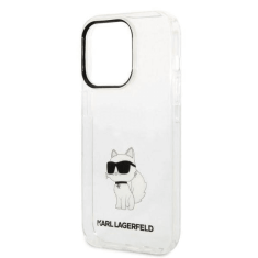 Karl Lagerfeld Originalen ovitek iPhone 14 Pro - IML NFT Choupette - prozorna silikonska zaščita - KLHCP14LHNCHTCT