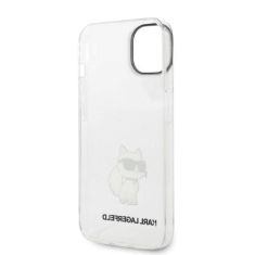 Karl Lagerfeld Originalen ovitek iPhone 14 Plus - IML NFT Choupette - prozorna silikonska zaščita - KLHCP14MHNCHTCT