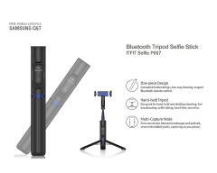 GP-TOU020SA P007 Bluetooth tripod stojalo za snemanje in slikanje selfie posnetkov - črn