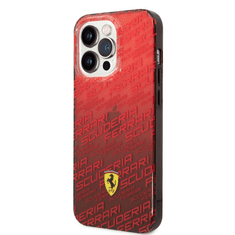 Ferrari Silikonski ovitek Scuderia FEHCP14LEAOR za iPhone 14 Pro - rdeč