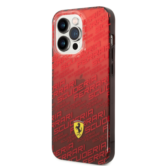 Ferrari Silikonski ovitek Scuderia FEHCP14LEAOR za iPhone 14 Pro - rdeč