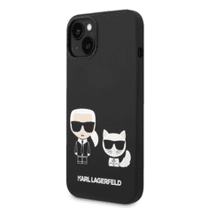 Karl Lagerfeld Originalen ovitek iPhone 14 črn - Full Bodies - silikonska zaščita - KLHCP14SSSKCK