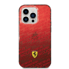 Ferrari Silikonski ovitek Scuderia FEHCP14LEAOR za iPhone 14 Pro - rdeč