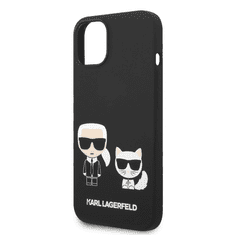 Karl Lagerfeld Originalen ovitek iPhone 14 črn - Full Bodies - silikonska zaščita - KLHCP14SSSKCK