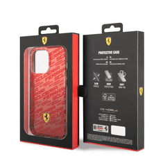 Ferrari Silikonski ovitek Scuderia FEHCP14LEAOR za iPhone 14 Pro - rdeč