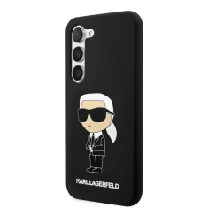 Karl Lagerfeld Originalen ovitek Samsung Galaxy S23 5G - IML NFT Karls Full Body - črn silikonska zaščita - KLHCS23SSNIKBCK