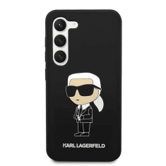 Karl Lagerfeld Originalen ovitek Samsung Galaxy S23 5G - IML NFT Karls Full Body - črn silikonska zaščita - KLHCS23SSNIKBCK