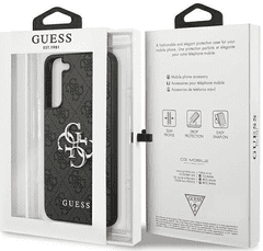 Guess GUHCS23M4GMGGR silikonski ovitek za Samsung Galaxy S23 Plus 5G - črn z zlatim logom