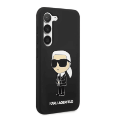 Karl Lagerfeld Originalen ovitek Samsung Galaxy S23 5G - IML NFT Karls Full Body - črn silikonska zaščita - KLHCS23SSNIKBCK