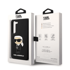 Karl Lagerfeld Originalen ovitek Samsung Galaxy S23 5G - IML NFT Karls Full Body - črn silikonska zaščita - KLHCS23SSNIKBCK