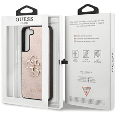 Guess GUHCS23S4GMGPI ovitek za Samsung Galaxy S23 5G - roza z zlatim logom