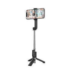 BY09 selfie tripod stojalo za snemanje in slikanje selfie posnetkov 75 cm - črn