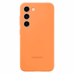 Samsung Original silikonski ovitek EF-PS916TOE za Galaxy S23 Plus 5G - oranžen