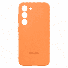 Samsung Original silikonski ovitek EF-PS916TOE za Galaxy S23 Plus 5G - oranžen