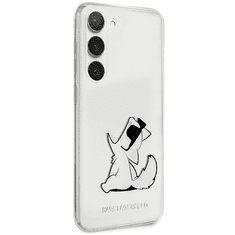 Karl Lagerfeld Originalen ovitek Samsung Galaxy S23 Plus 5G - Choupette Fun -prozoren ovitek - KLHCS23MCFNRC