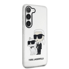 Karl Lagerfeld Originalen ovitek Samsung Galaxy S23 Plus 5G - Glitter IML NFT Full Bodies - prozoren ovitek z bleščicami - KLHCS23MHNKCTGT