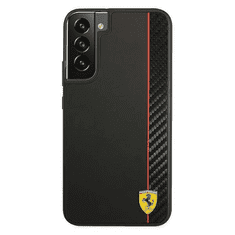 Ferrari Silikonski ovitek Scuderia FESAXHCS22MBK za Samsung Galaxy S22 Plus 5G - črn