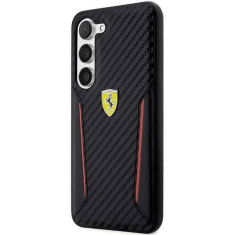 Ferrari Usnjen ovitek Scuderia FEHCS23SNPYK za Samsung Galaxy S23 5G - črn