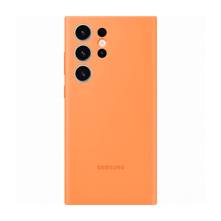 Samsung Original silikonski ovitek EF-PS918TOE za Galaxy S23 Ultra 5G - oranžen