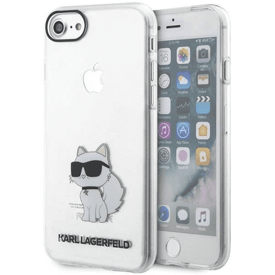 Karl Lagerfeld Originalen ovitek iPhone 7 / 8 / SE 2020 - IML NFT Choupette - prozorna silikonska zaščita - KLHCI8HNCHTCT