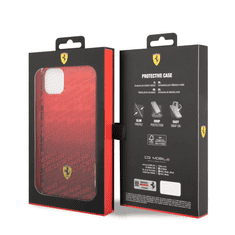 Ferrari Silikonski ovitek Scuderia FEHCP14MEAOR za iPhone 14 Plus - rdeč