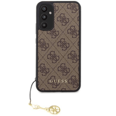 Guess GUHCSA34GF4GBR silikonski ovitek z obeskom za Samsung Galaxy A34 - rjav