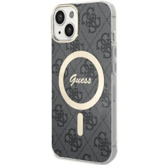 Guess Originalni ovitek GUHMP14SH4STK z Magsafe za iPhone 14 6.1 - črn