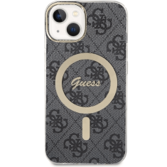 Guess Originalni ovitek GUHMP13MH4STK z Magsafe za iPhone 13 6.1 - črn