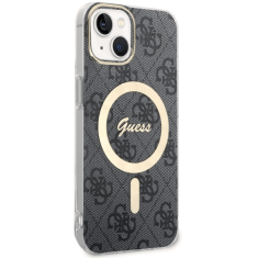 Guess Originalni ovitek GUHMP13MH4STK z Magsafe za iPhone 13 6.1 - črn