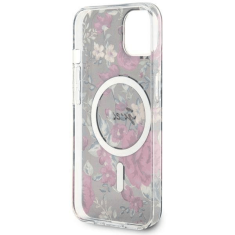 Guess Originalni ovitek Flowers GUHMP14SHCFWSA z Magsafe za iPhone 14 6.1 - kaki