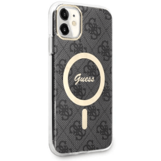 Guess Originalni ovitek GUHMN61H4STK z Magsafe za iPhone 11 / iPhone XR - črn