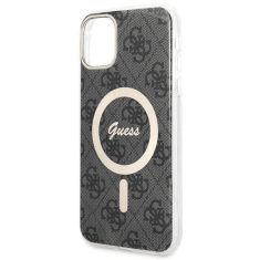 Guess Originalni ovitek GUHMN61H4STK z Magsafe za iPhone 11 / iPhone XR - črn