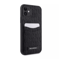 Karl Lagerfeld Originalen ovitek iPhone 11 - Saffiano Monogram - Card Slot - KLHCN61SAKLHPPK