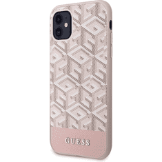 Guess Originalni ovitek G-Cube GUHMN61HGCFSEP z Magsafe za iPhone 11 - roza