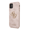 Guess GUHCN614GMGPI silikonski ovitek za iPhone 11 - roza z zlatim logom