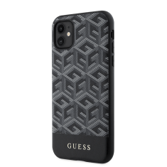 Guess Originalni ovitek G-Cube GUHMN61HGCFSEK z Magsafe za iPhone 11 - črn