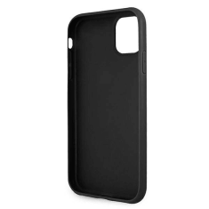 Guess GUHCN614GMGGR silikonski ovitek za iPhone 11 - črn z zlatim logom